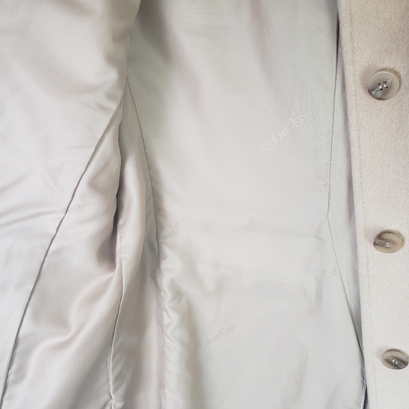 Calvin Klein Womens Angora/Wool Blend Coat Size 4 - Picture 8 of 12